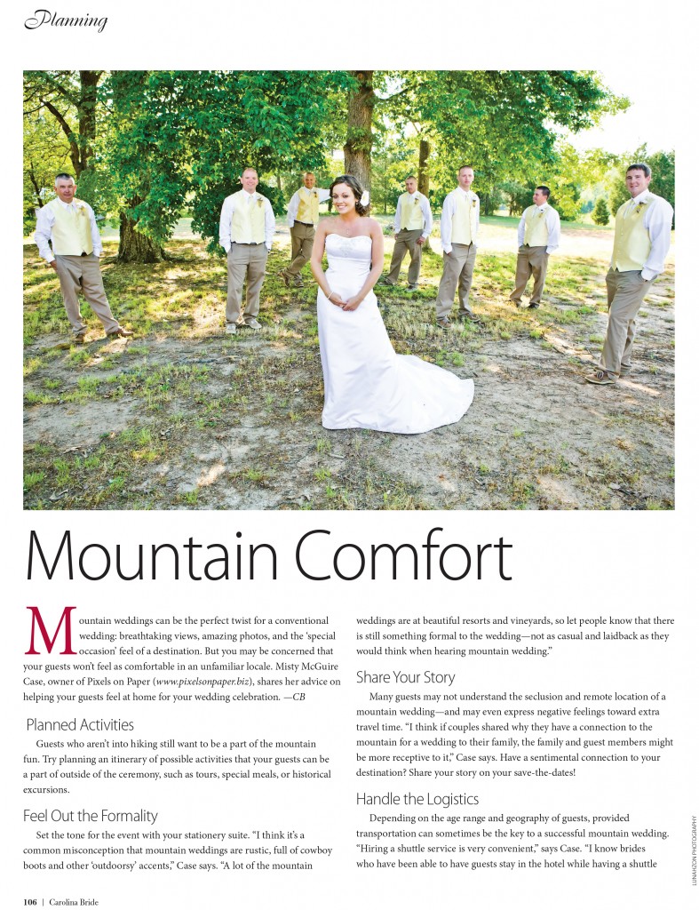 carolina bride magazine, boone wedding photography, boone wedding photographers, pixels on paper, NC Mountain Destination Wedding Photographers, NC Mountain Wedding Photography, photo