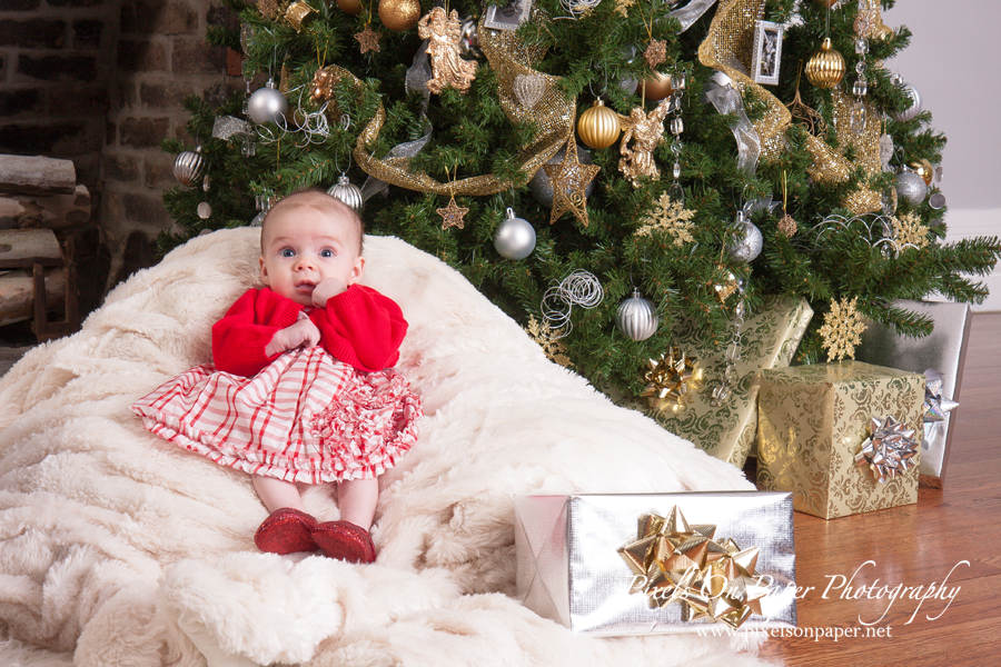 Baby Amelia's family christmas portrait photo