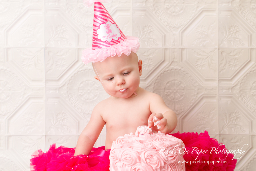 pixels on paper wilkesboro nc studio child portrait cake smash photo