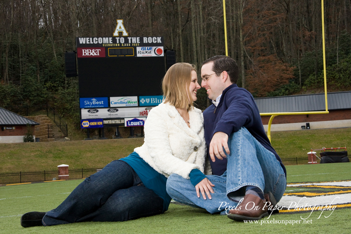 pixels on paper appalachian university ASU mountaineers football engagement photo