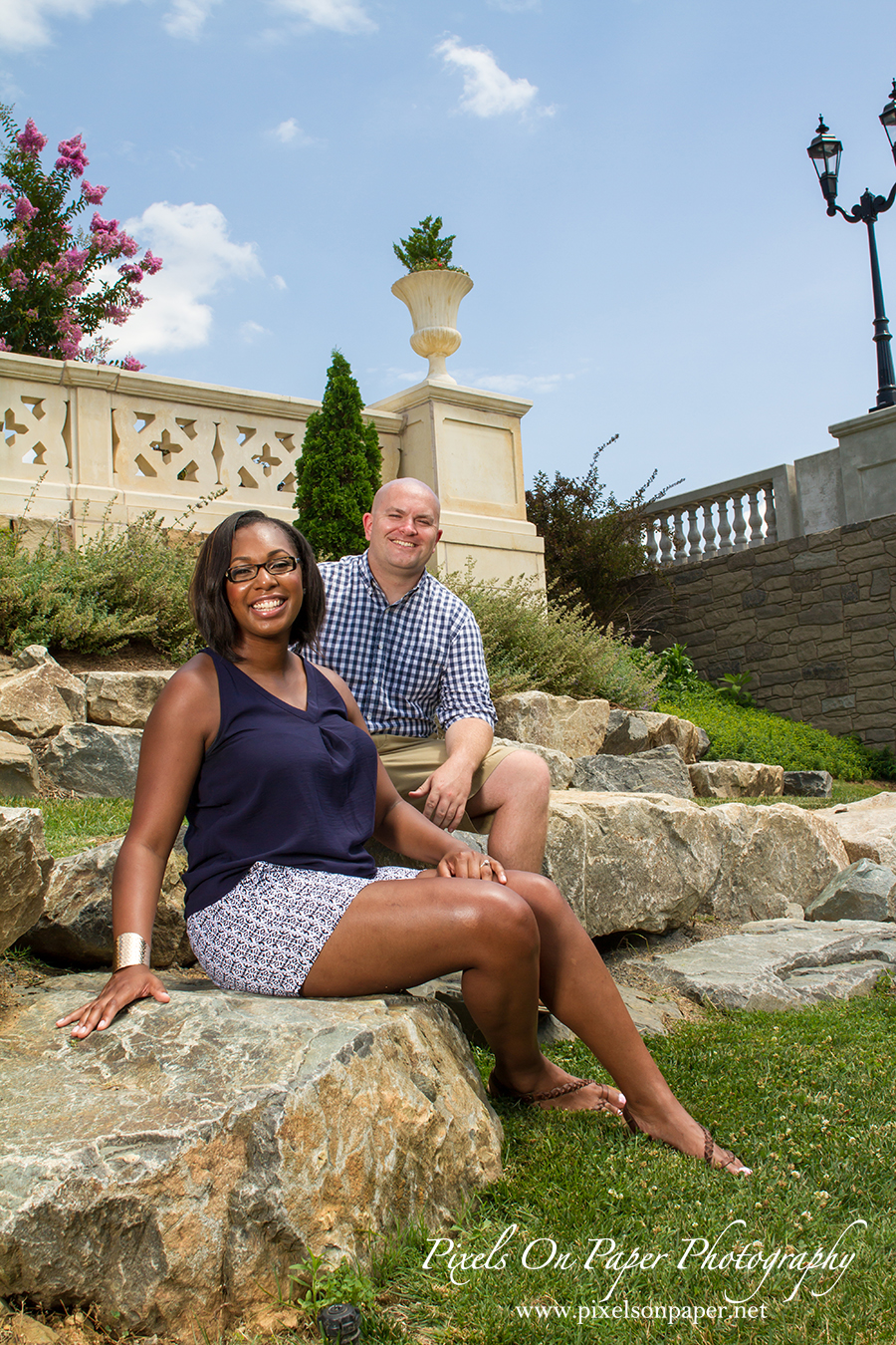 Pixels on Paper engagement photos of Sherae Jones and David Johnson, Charlotte NC, Little Sugar Creek Greenway photo