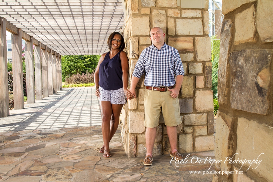 Pixels on Paper engagement photos of Sherae Jones and David Johnson, Charlotte NC, Little Sugar Creek Greenway photo