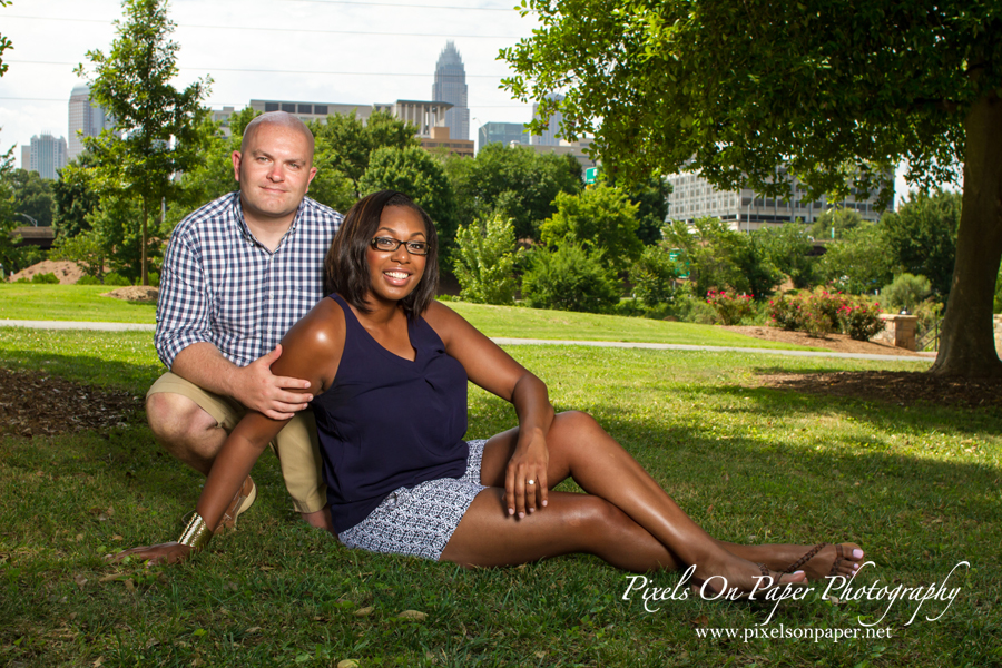 Pixels on Paper engagement photos of Sherae Jones and David Johnson, Charlotte NC, Little Sugar Creek Greenway photo