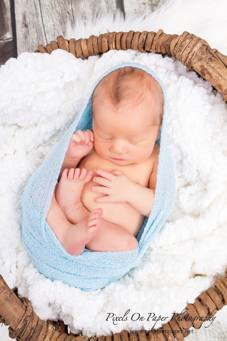 Pixels on Paper Newborn photo shoot of Conner Tevepaugh photo