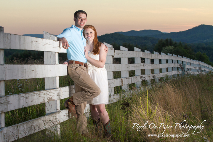 Rash Wedding, NC Mountains Glendale Springs Engagement Portrait Photo