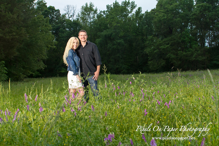 Country rustic outdoor Davidson NC Engagement Portrait Photo