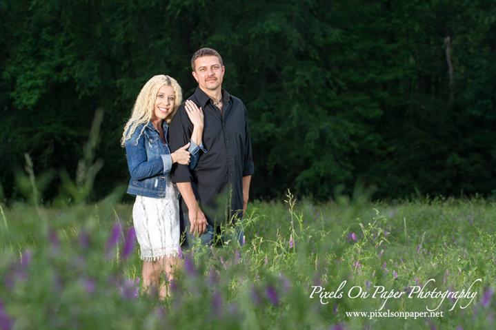 Country rustic outdoor Davidson NC Engagement Portrait Photo