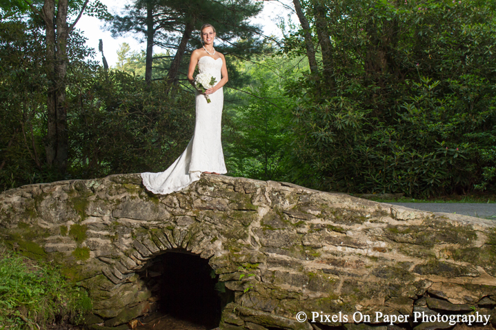 Blowing Rock NC Bridal portrait wedding photography by Wilkesboro NC Photographers Pixels On Paper photo