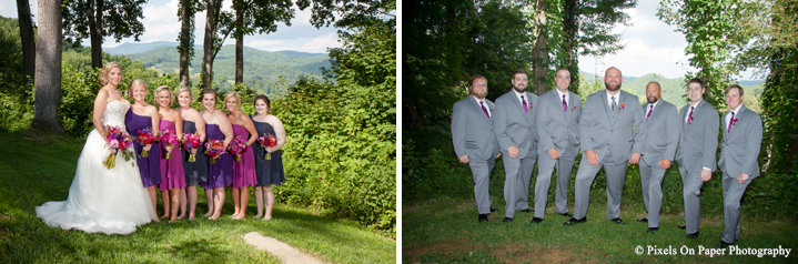 Boone Blowing Rock NC wedding photographers Pixels On Paper Lansing NC On The Windfall Outdoor Mountain Wedding Photo