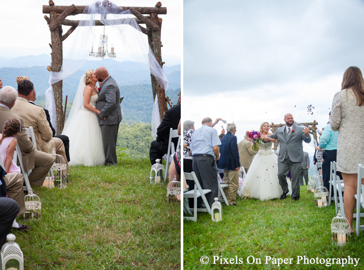 Boone Blowing Rock NC wedding photographers Pixels On Paper Lansing NC On The Windfall Outdoor Mountain Wedding Photo