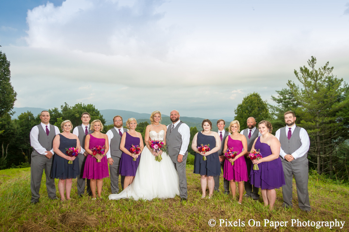 Boone Blowing Rock NC wedding photographers Pixels On Paper Lansing NC On The Windfall Outdoor Mountain Wedding Photo