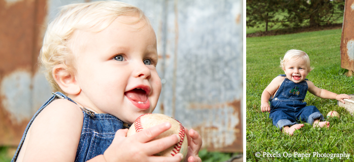 Pixels On Paper Willkesboro NC Child Portrait Photographers One Year Cake Smash Photo