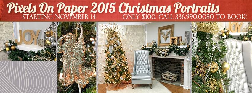 Pixels on Paper holiday christmas portrait promo 2015