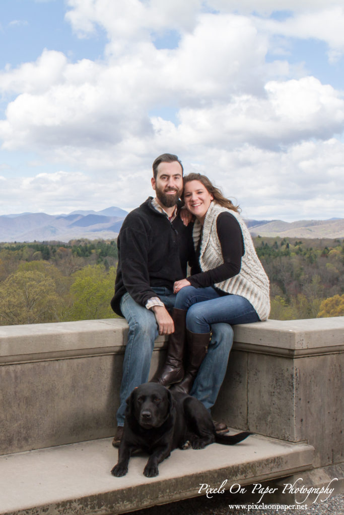 Pixels On Paper wedding photographers. Biltmore Estate engagement portrait Asheville NC photo