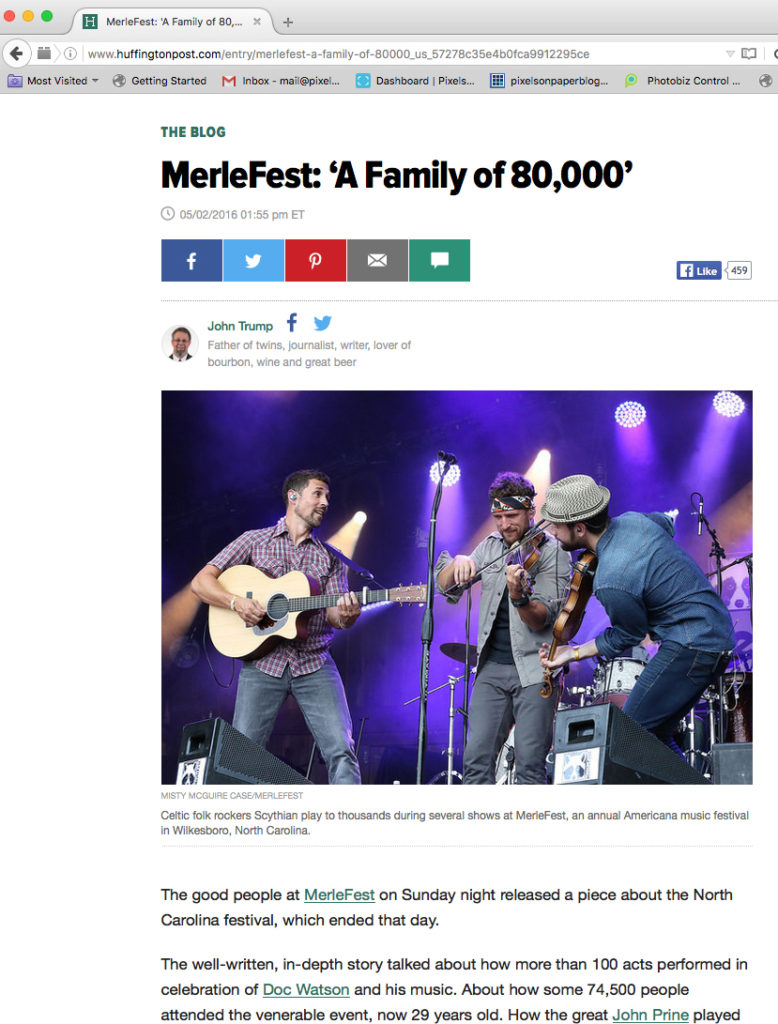 Pixels on Paper Photography Merlefest 2016 Huffington Post photo