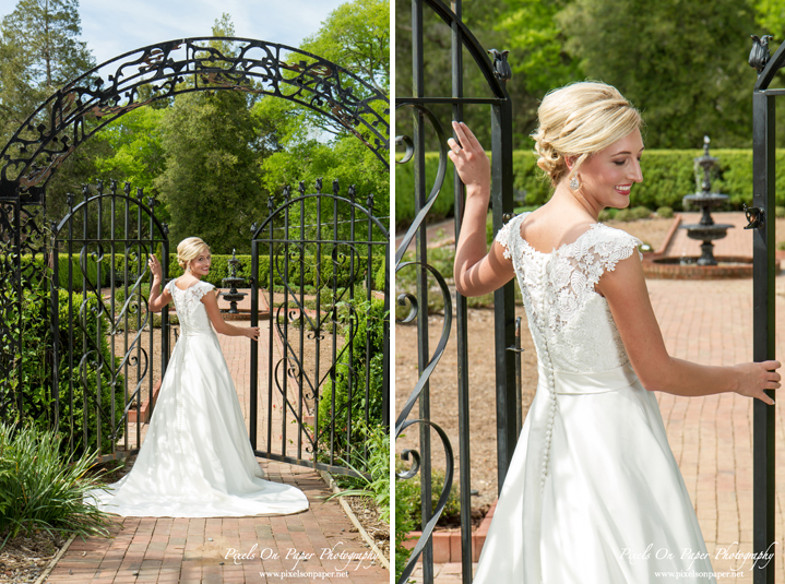 Pixels On Paper wedding photographers. Outdoor garden bridal wedding portrait Winston Salem NC photo