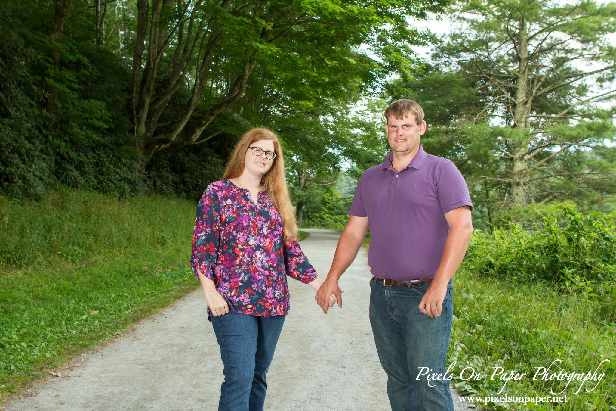 Blowing Rock NC wedding photographer, pixels on paper photographers outdoor engagement photo