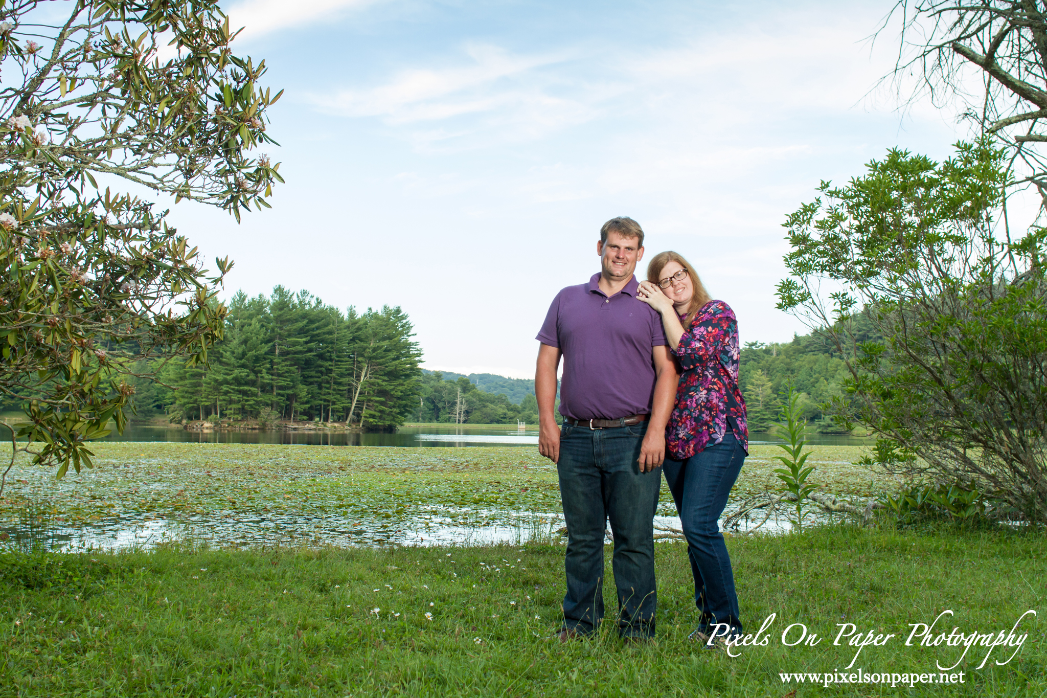 Blowing Rock NC wedding photographer, pixels on paper photographers outdoor engagement photo