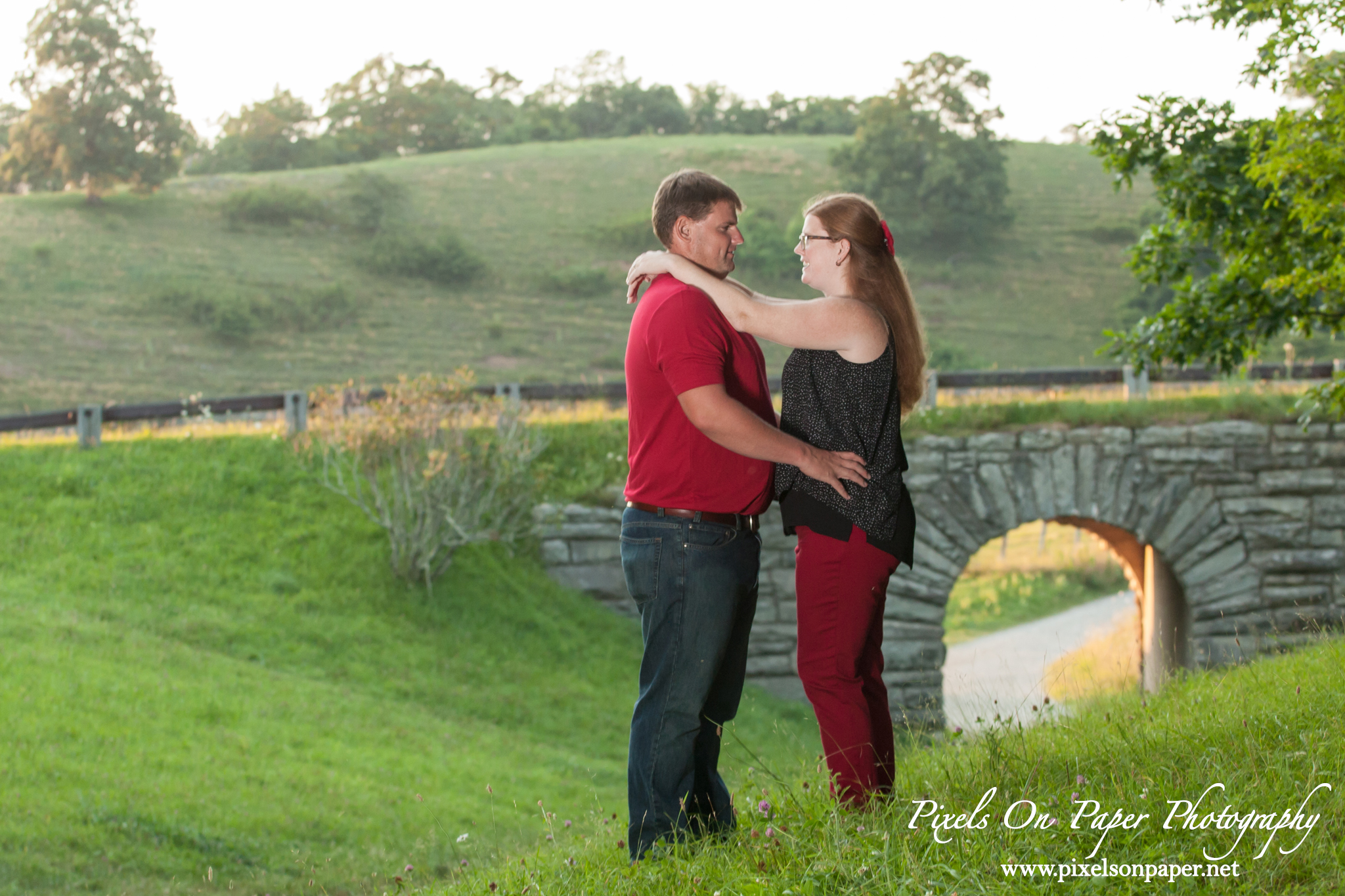 Blowing Rock NC wedding photographer, pixels on paper photographers outdoor engagement photo