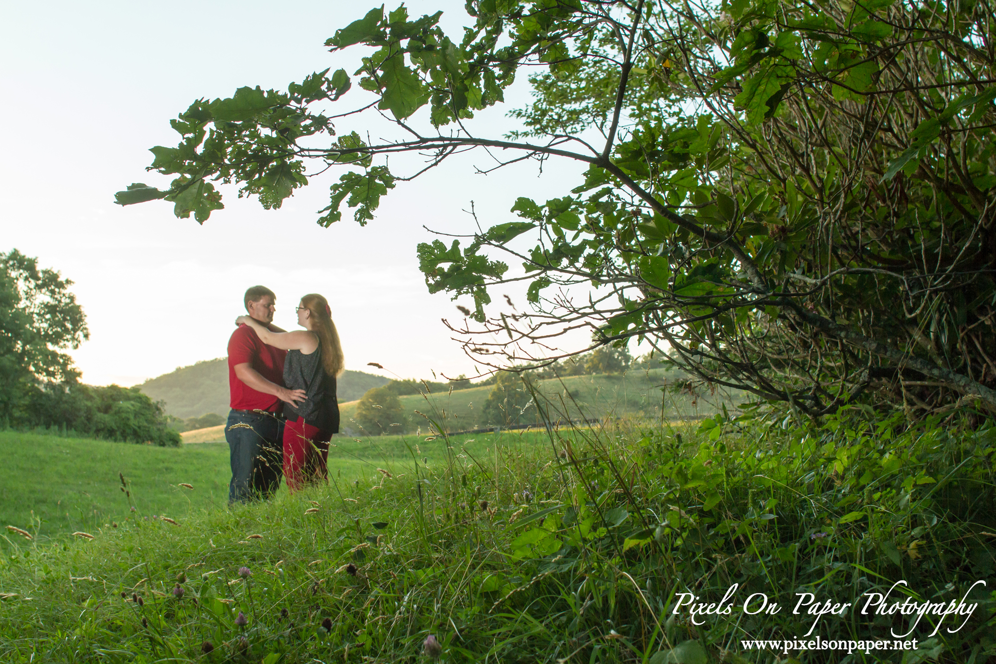 Blowing Rock NC wedding photographer, pixels on paper photographers outdoor engagement photo