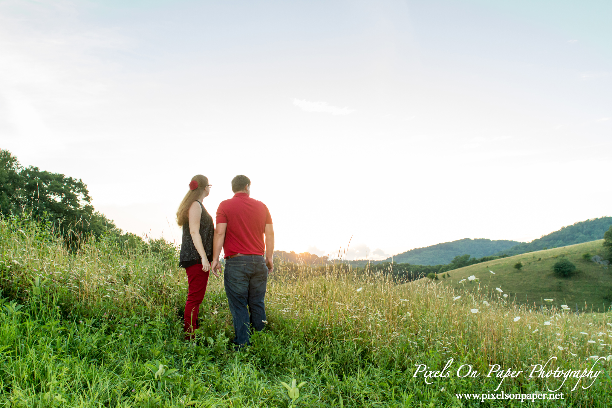 Blowing Rock NC wedding photographer, pixels on paper photographers outdoor engagement photo