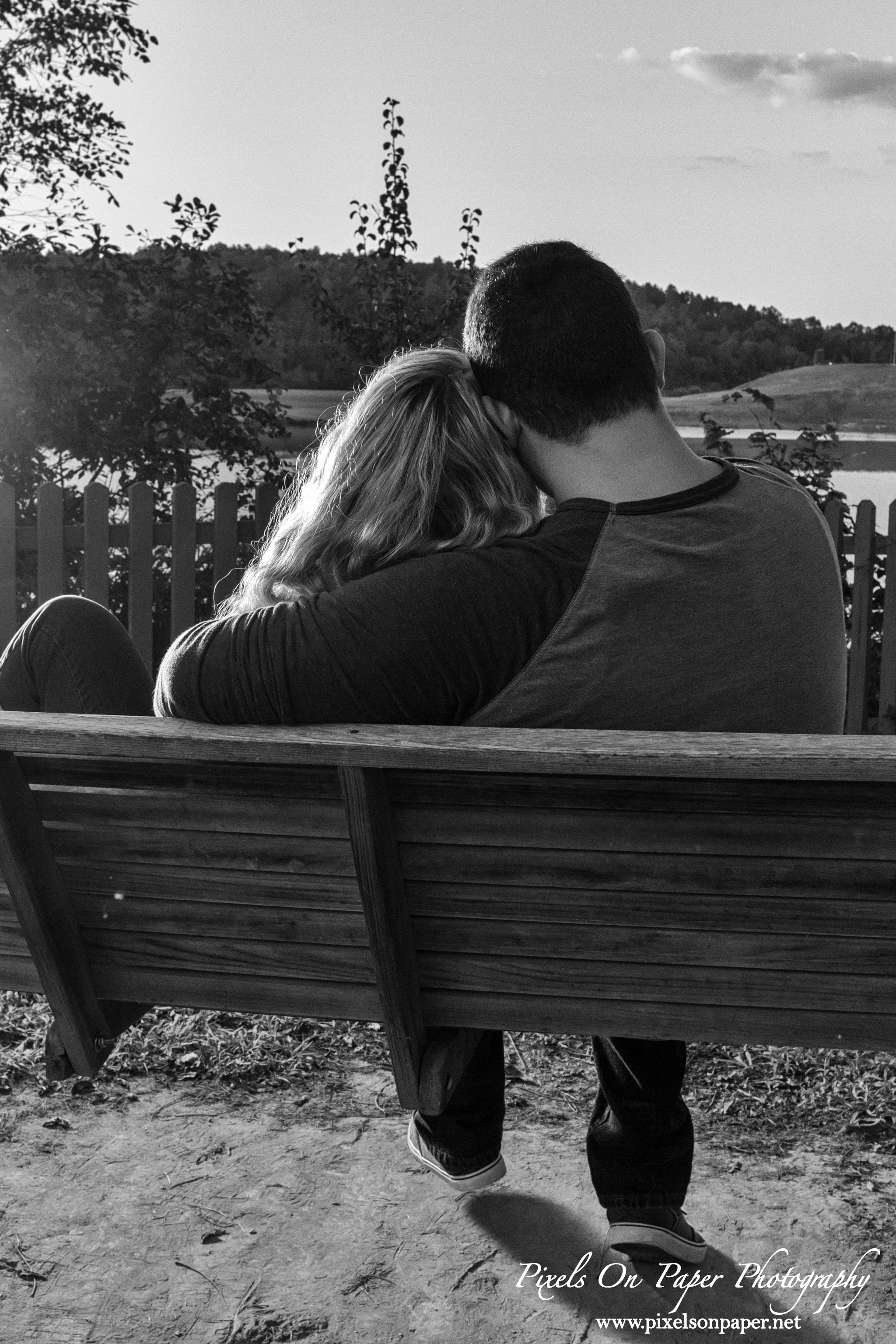 Outdoor NC Mountain, Kerr Scott Lake Engagement portrait photography by Wilkesboro, Boone, Blowing Rock NC Photographers Pixels On Paper photo