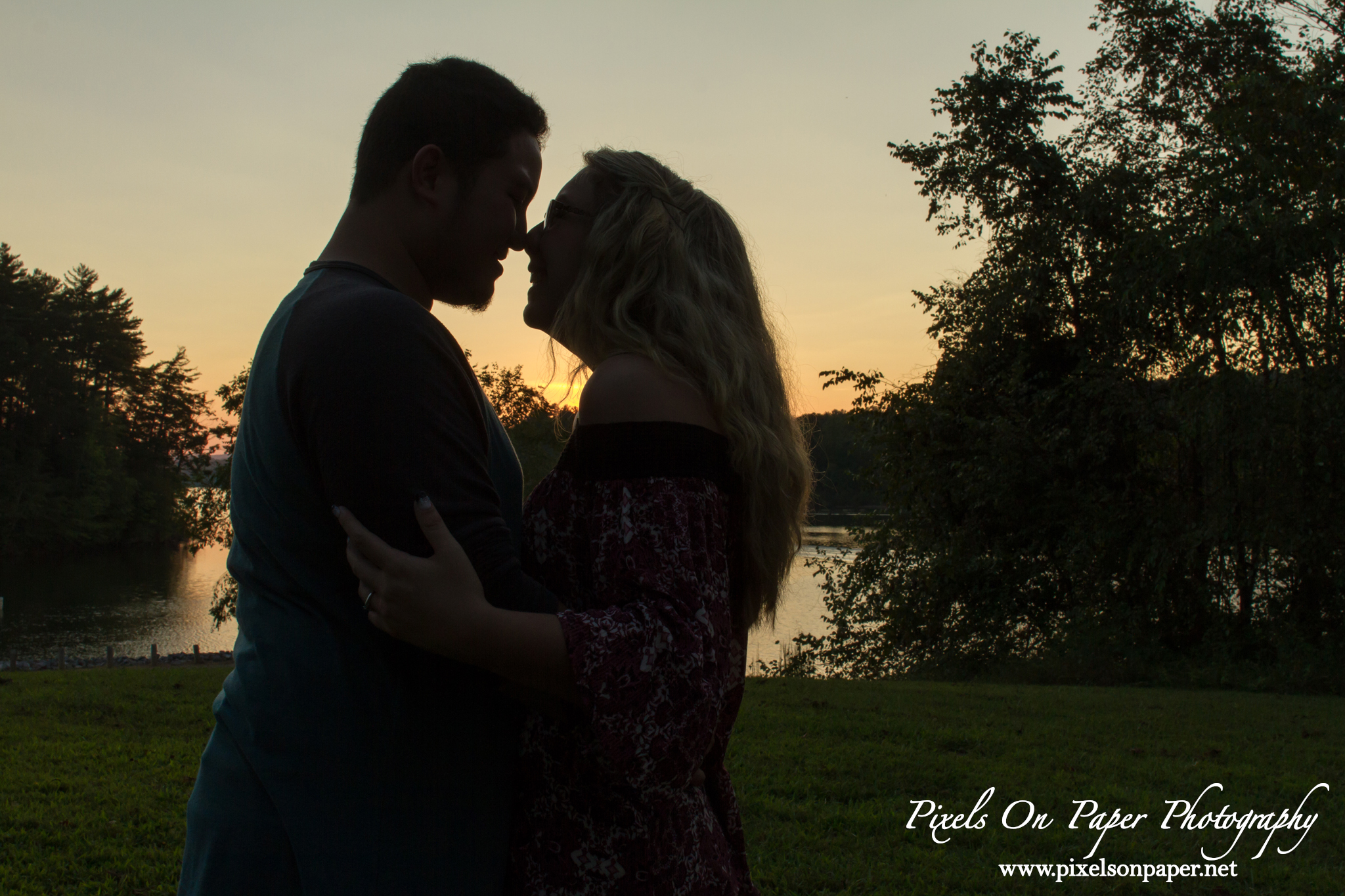 Outdoor NC Mountain, Kerr Scott Lake Engagement portrait photography by Wilkesboro, Boone, Blowing Rock NC Photographers Pixels On Paper photo