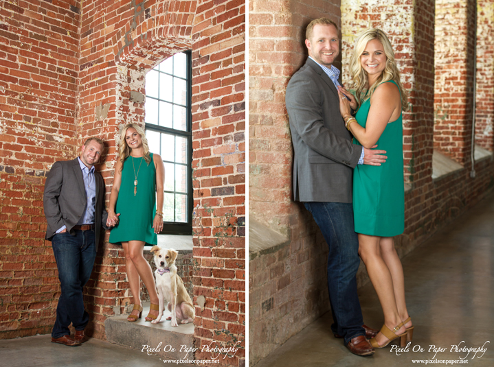 Loray Mill Gastonia NC engagement portrait photography by Wilkesboro NC Photographers Pixels On Paper photo