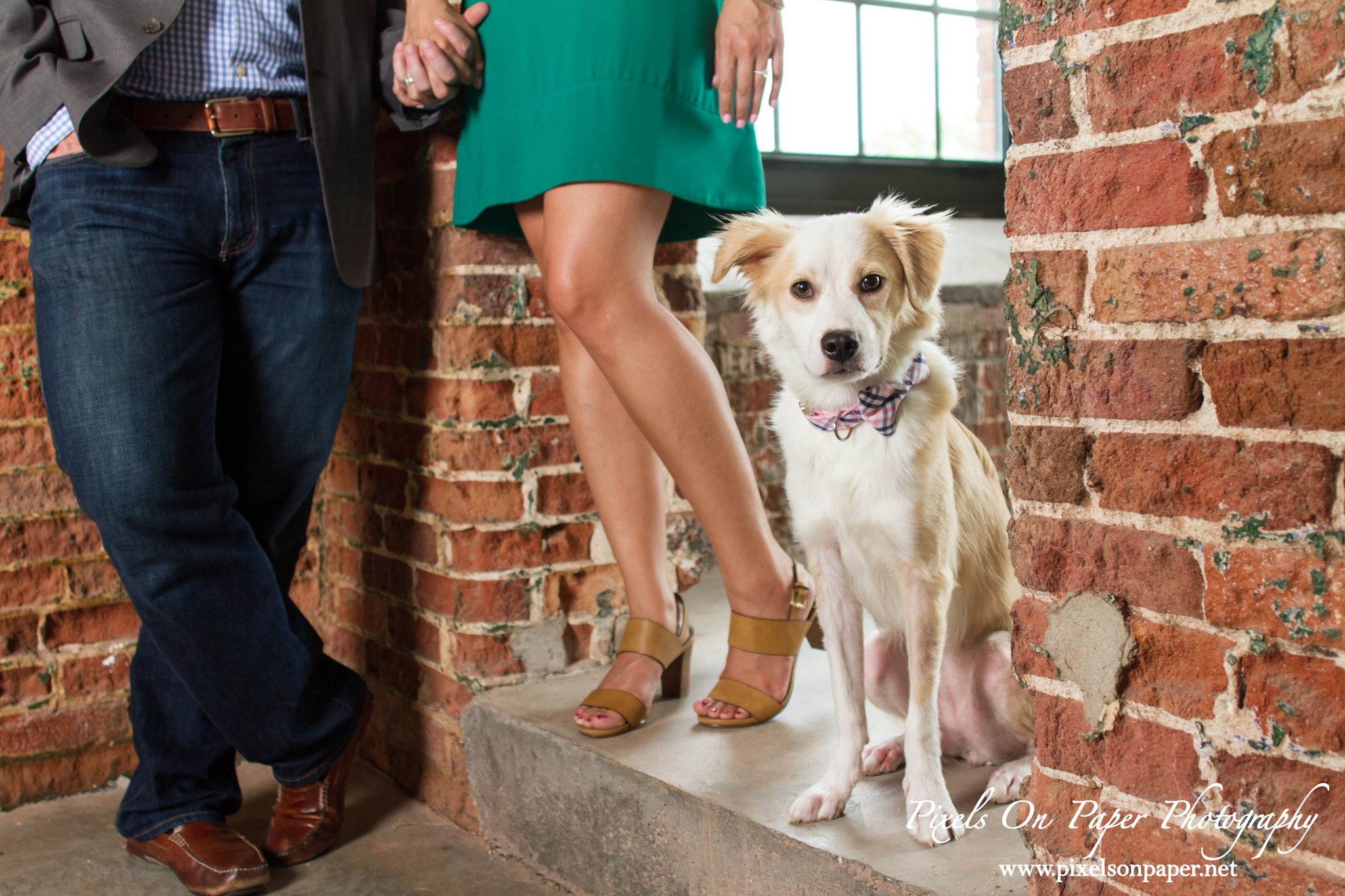 Loray Mill Gastonia NC engagement portrait photography by Wilkesboro NC Photographers Pixels On Paper photo