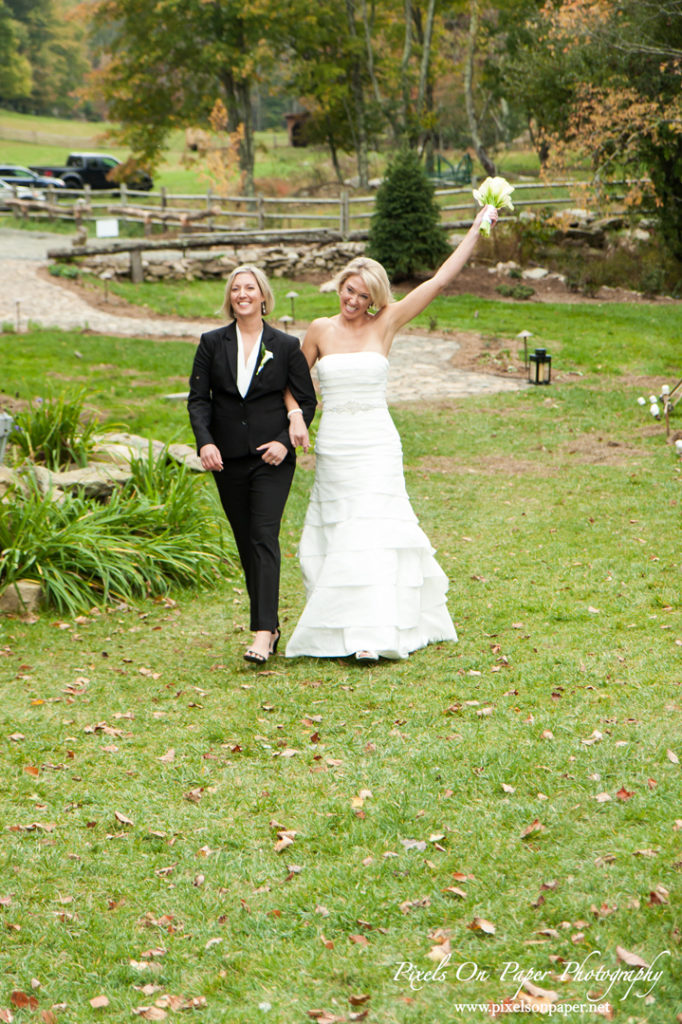 Amanda Walling and Bonnie Hostetler On The Windfall outdoor Wedding West Jefferson NC