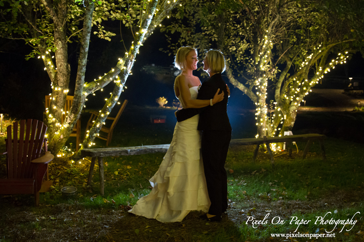 Amanda Walling and Bonnie Hostetler On The Windfall outdoor Wedding West Jefferson NC photo