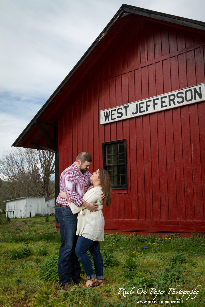 Madi and Preston Roberts West Jefferson NC Outdoor Engagement Photos by Pixels On Paper portrait and wedding photographers photo