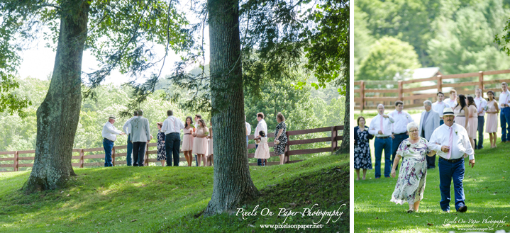 Pixels On Paper Photographers River Run Farm Banner Elk Valle Crucis NC Sohl / Goldman Outdoor Mountain Wedding Photo