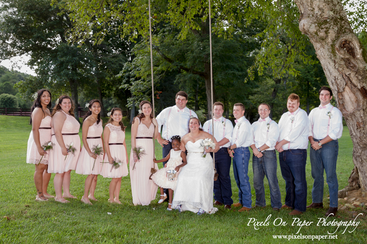 Pixels On Paper Photographers River Run Farm Banner Elk Valle Crucis NC Sohl / Goldman Outdoor Mountain Wedding Photo