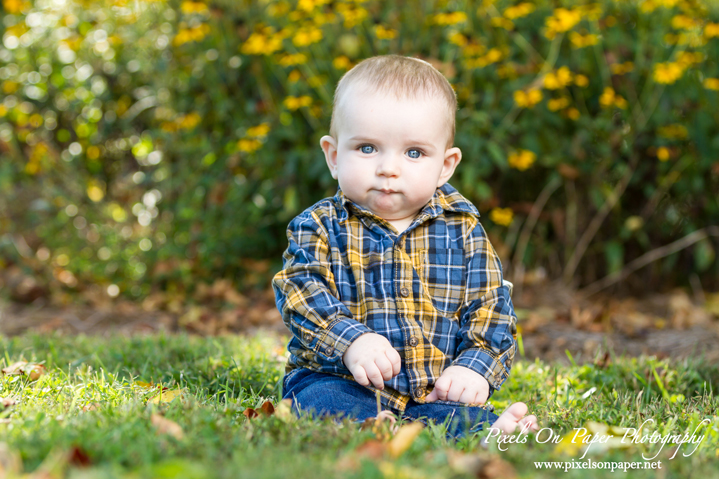 Pixels On Paper Photographers Six Month Outdoor Fall Child Portrait Wilkesboro NC Photography Photo