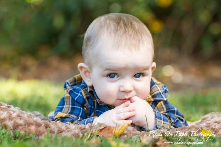 Pixels On Paper Photographers Six Month Outdoor Fall Child Portrait Wilkesboro NC Photography Photo