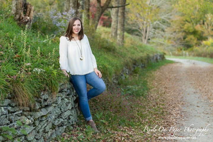 Outdoor Fall Senior Portrait Pixels On Paper Photography Boone, Blowing Rock, Wilkesboro NC Photographers Photo