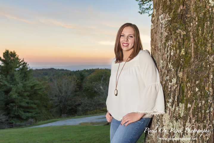 Outdoor Fall Senior Portrait Pixels On Paper Photography Boone, Blowing Rock, Wilkesboro NC Photographers Photo