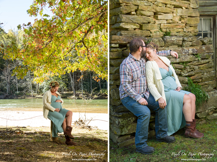 Pixels On Paper Photographers Outdoor Jefferson NC Mountain maternity portrait photo