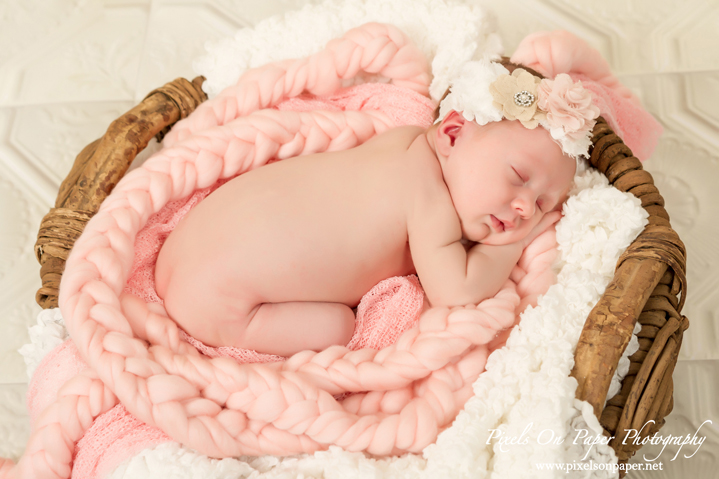 Pixels On Paper Wilkesboro NC studio newborn portrait photographers Raynor newborn baby photo