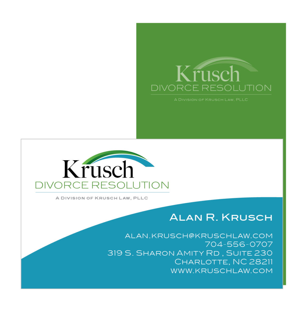 Pixels On Paper NC Graphic Designers Krusch Divorce Resolution business card design photo