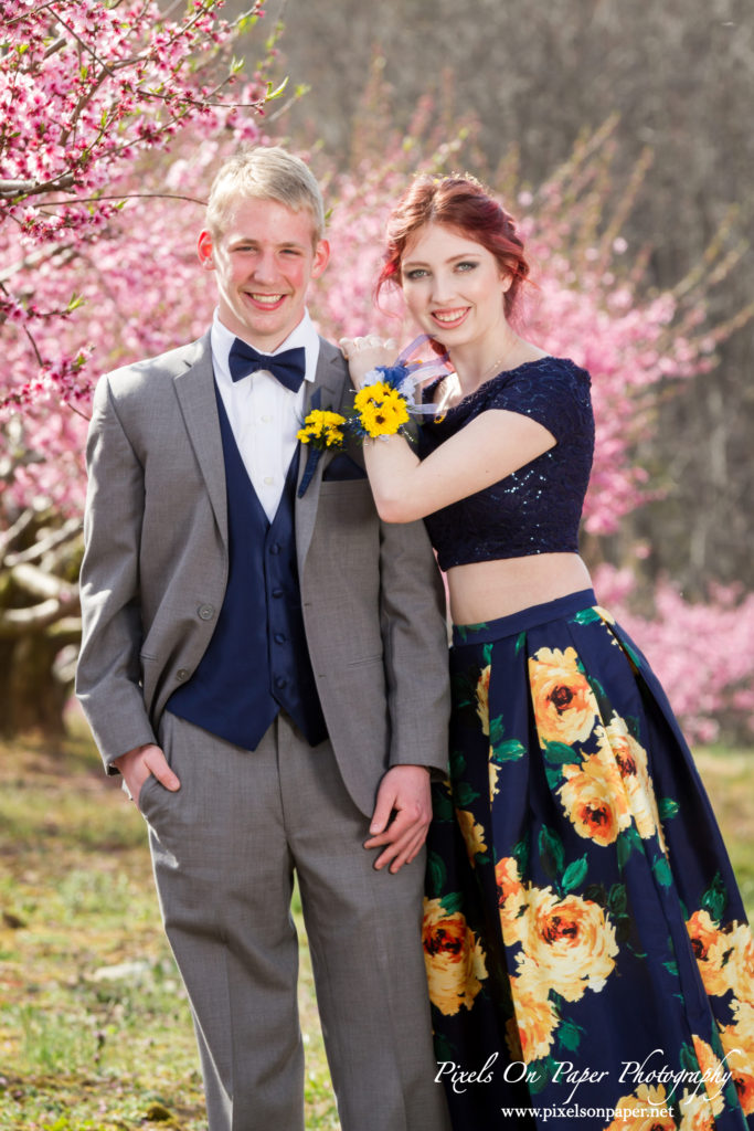 Trivette peach orchard Prom portrait photography by Wilkesboro NC portrait Photographers Pixels On Paper photo