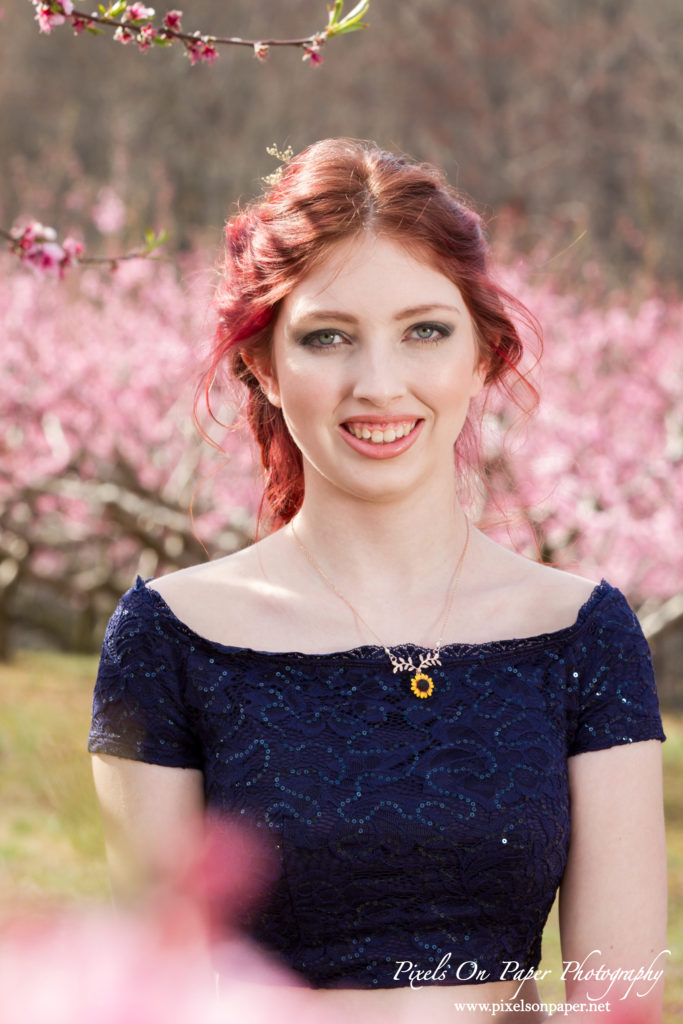 Trivette peach orchard Prom portrait photography by Wilkesboro NC portrait Photographers Pixels On Paper photo