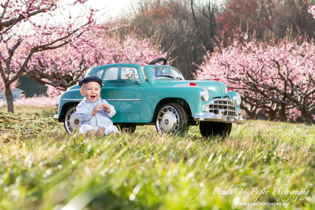 pixels on paper photographers overby family outdoor peach orchard portrait photo