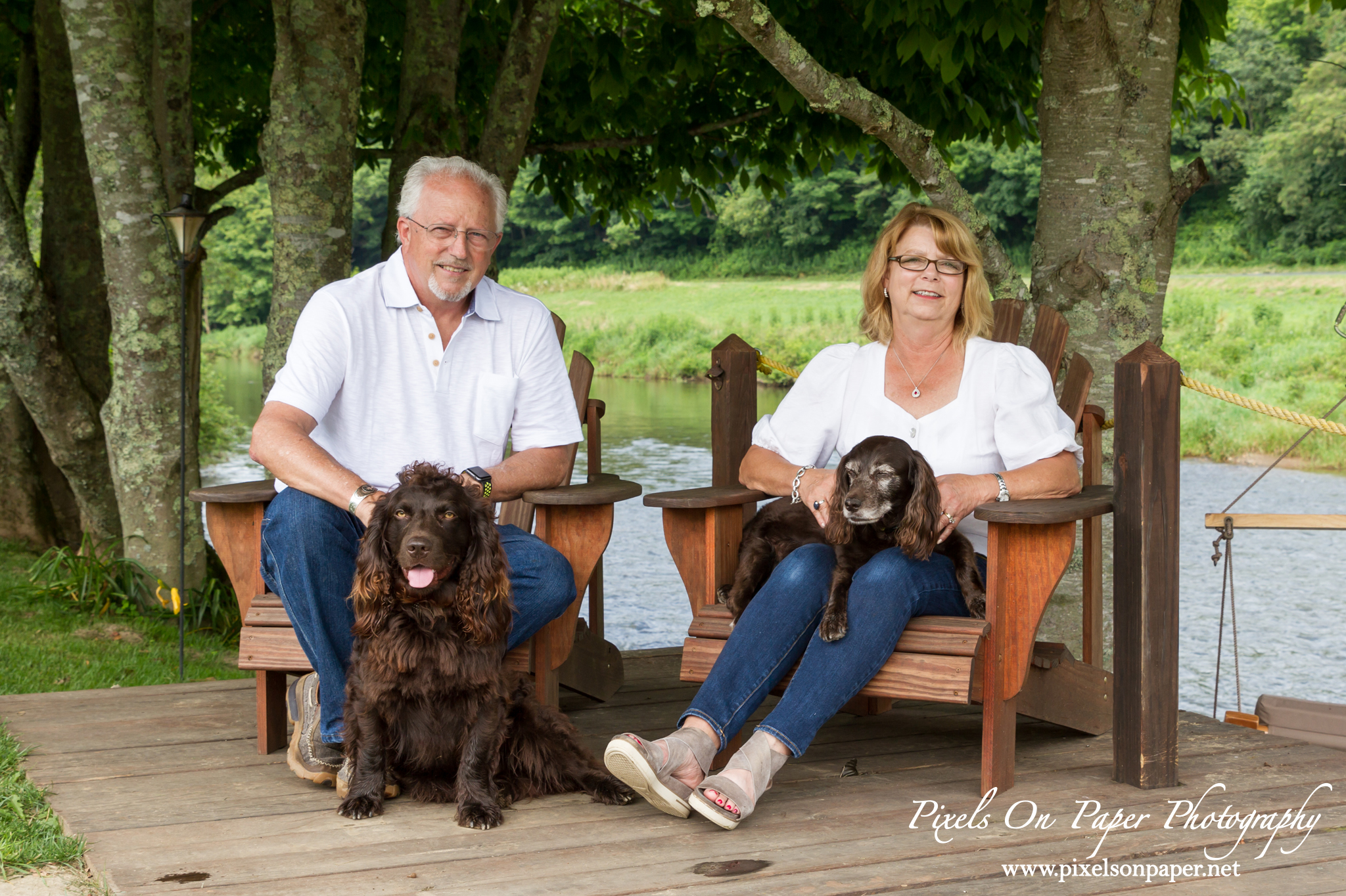 Johnson family and pet outdoor portrait todd nc photographers photo