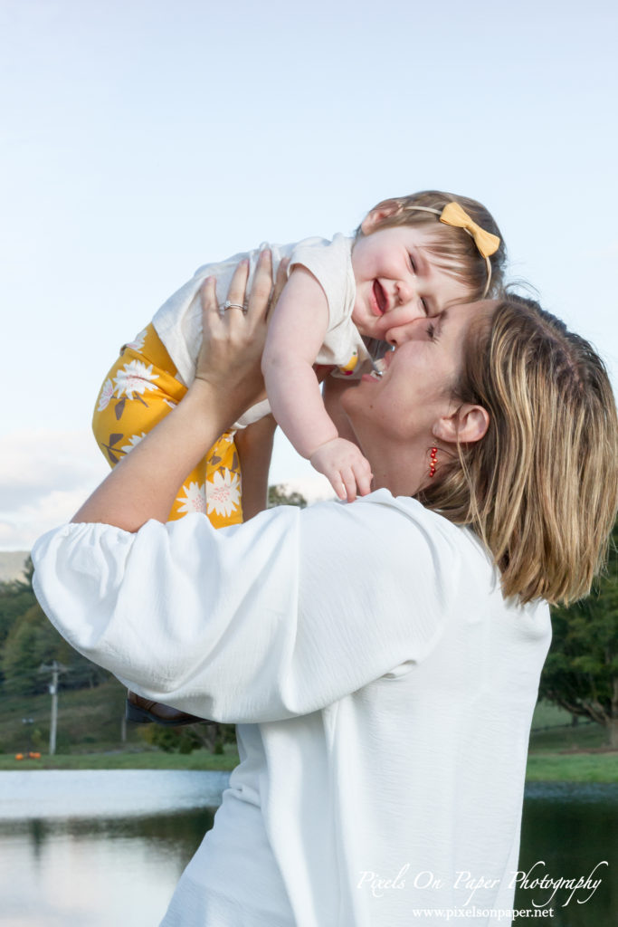 One Year Old Child and family Portrait Photography by Pixels On Paper Jefferson NC Photographers Photo