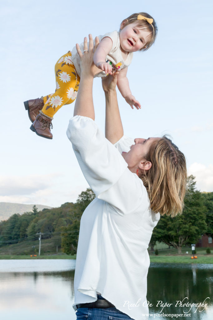 One Year Old Child and family Portrait Photography by Pixels On Paper Jefferson NC Photographers Photo