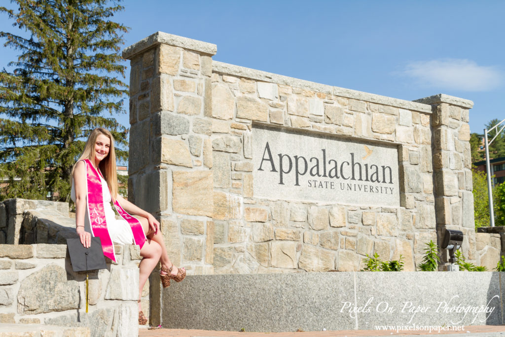 Appalachian State University College Senior Graduation outdoor portrait photography by Pixels On Paper Photography photo