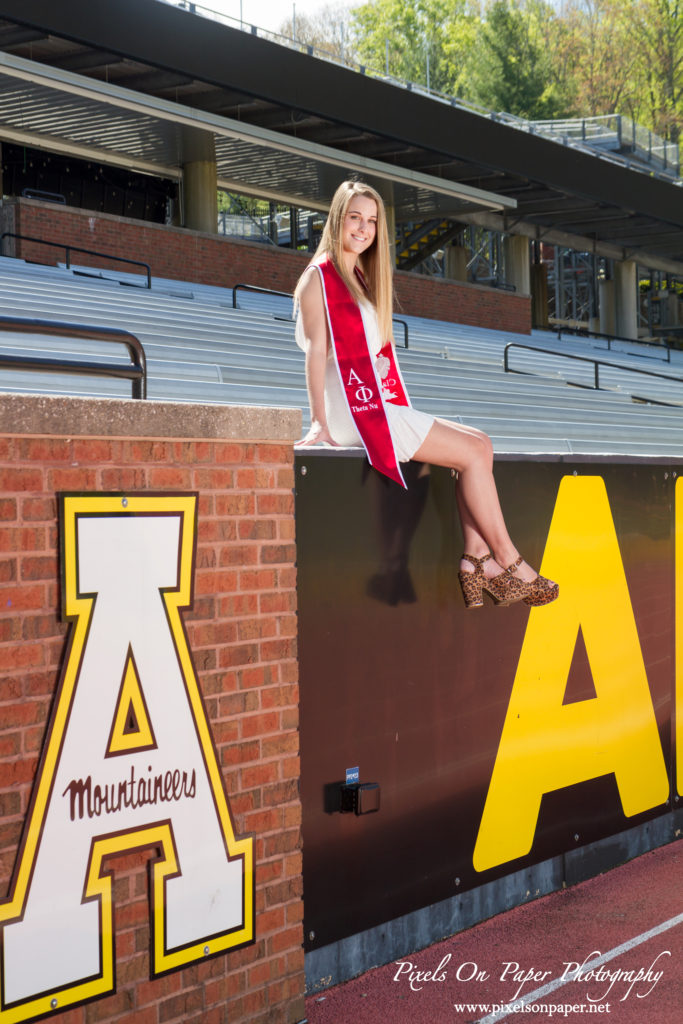 Appalachian State University College Senior Graduation outdoor portrait photography by Pixels On Paper Photography photo