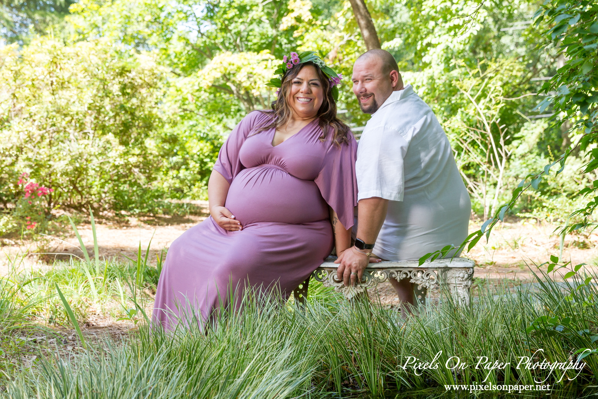 Pixels On Paper Baby Photographers Belmont NC Bennett family outdoor maternity portrait photo